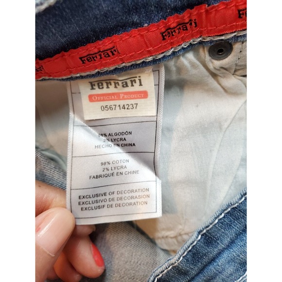 Ferrani Jeans Boys 16 Blue‎ Denim Cotton Stretch Light Wash Pockets Straight Leg - Picture 9 of 10